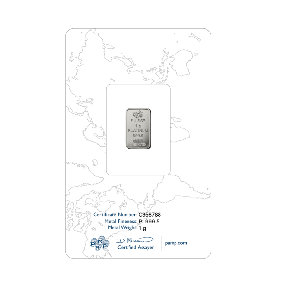 Investičná platinová tehla 1 g razená Pamp Fortuna PT00RI001S101 (4)