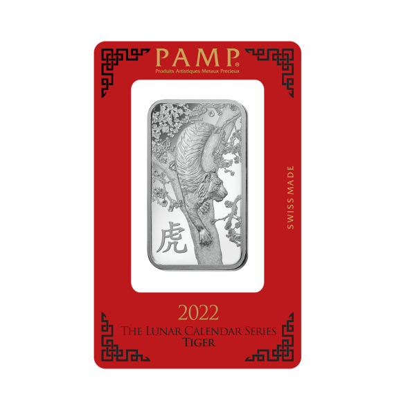 Investičná strieborná tehla 1 oz razená Pamp Lunar Tiger ZAGFS00127 (3)