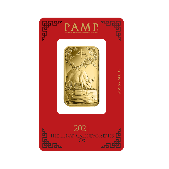 Investičná zlatá tehla 1 oz razená Pamp Lunar Byvol ZAUFS00574 (3)