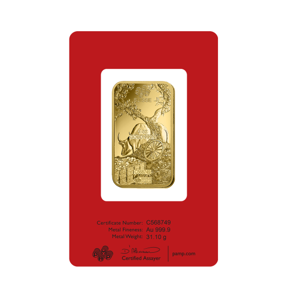 Investičná zlatá tehla 1 oz razená Pamp Lunar Byvol ZAUFS00574 (4)