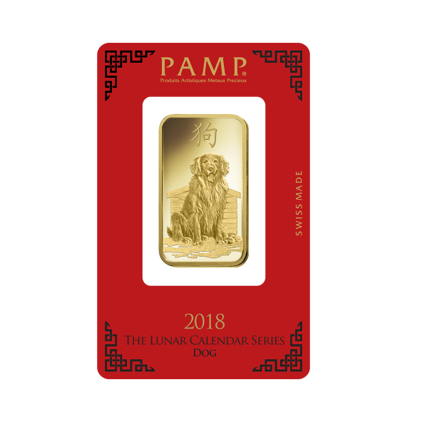Investičná zlatá tehla 1 oz razená Pamp Lunar Pes ZAUFS00532 (3)