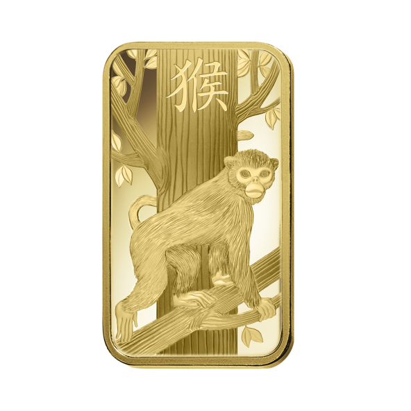 Investičná zlatá tehla 1 oz razená Pamp Lunar Opica AU00RI022SG64 (2)