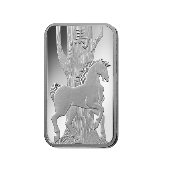 Investičná strieborná tehla 10 g razená Pamp Lunar Kôň AG00RI005SE08 (2)