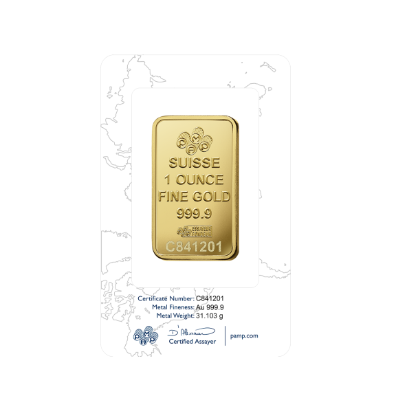 Investičná zlatá tehla 1 oz razená Pamp Rosa 8615R031 (3)