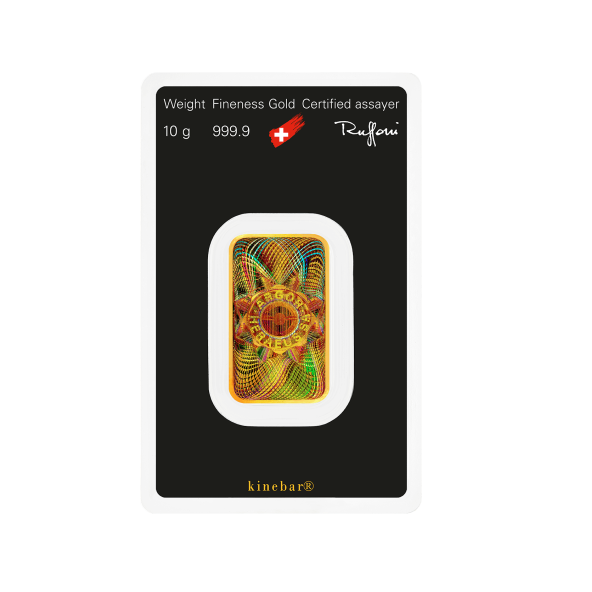 Investičná zlatá tehla 10 g razená Kinebar Argor Heraeus 70005KB (2)
