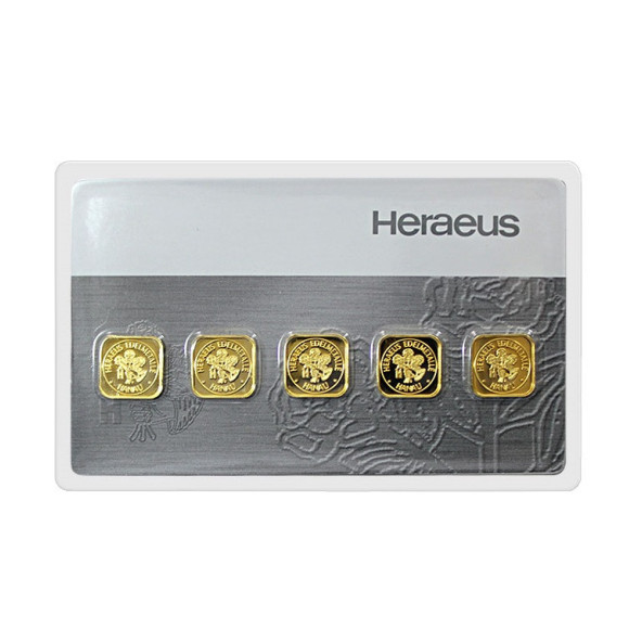 Investičná zlatá tehla 5 x 1 g MultiDisc Heraeus 5009691