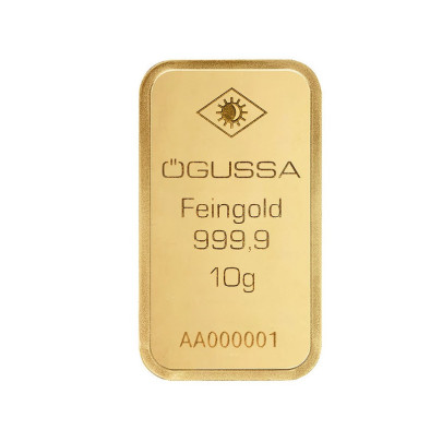 Investičná zlatá tehla 10 g razená Ögussa 1000BPV0010OG