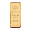 Investičná zlatá tehla 500 g liata Ögussa