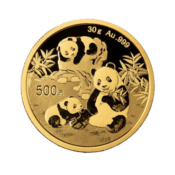 Investičná zlatá minca 30 g Panda 500 CNY New 05102501