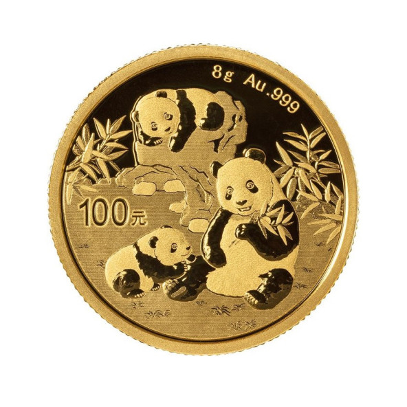Investičná zlatá minca 8 g Panda 100 CNY New 05102503