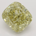 Farebný diamant cushion, fancy hnedasto-zelenkasto žltý, 6,51ct, GIA