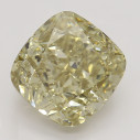Farebný diamant cushion, fancy hnedasto-zelenkasto žltý, 2,6ct, GIA
