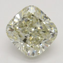 Farebný diamant cushion, fancy light hnedasto-zelenkasto žltý, 1,01ct, GIA