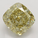 Farebný diamant cushion, fancy hnedasto-žltý, 5,04ct, GIA
