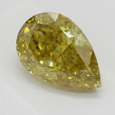 Farebný diamant hruška, fancy deep hnedasto-žltý, 0,72ct, GIA