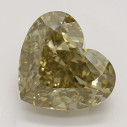 Farebný diamant srdce, fancy hnedasto-žltý, 1,02ct, GIA