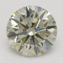 Farebný diamant okrúhly briliant, very light sivý, 1,9ct, GIA