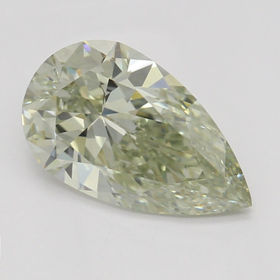 Farebný diamant hruška, fancy light sivasto-zelenkasto žltý, GIA 9845300049 Y4