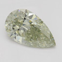 Farebný diamant hruška, fancy light sivasto-zelenkasto žltý, 1,03ct, GIA