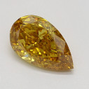 Farebný diamant hruška, fancy deep oranžovožltý, 0,51ct, GIA
