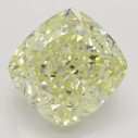 Farebný diamant cushion, fancy light žltý, 5,06ct, GIA