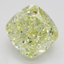 Farebný diamant cushion, fancy light žltý, 4,21ct, GIA