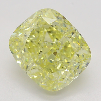 Farebný diamant cushion, fancy intense žltý, GIA 2872470152 Y6
