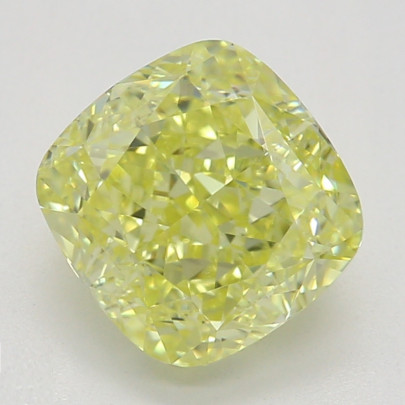 Farebný diamant cushion, fancy intense žltý, GIA 5872720665 Y6