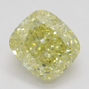 Farebný diamant cushion, fancy žltý, 1ct, GIA