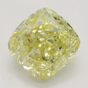 Farebný diamant cushion, fancy žltý, 1,03ct, GIA