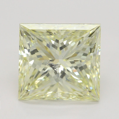 Farebný diamant princess, fancy žltý, GIA 8871890158 Y5