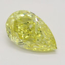 Farebný diamant hruška, fancy intense žltý, 0,94ct, GIA