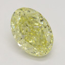 Farebný diamant ovál, fancy žltý, 1,18ct, GIA