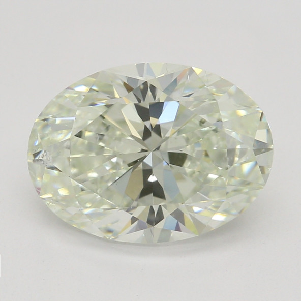Farebný diamant ovál, very light žltozelený, GIA 6870990036 G2