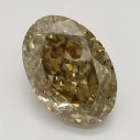 Farebný diamant ovál, fancy dark žltkasto-hnedý, 1,52ct, GIA