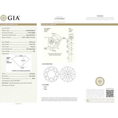 Prírodný farebný diamant s GIA certifikatom okrúhly briliant slabo ružový 0.50 ct VS2 6827470276_R1 2