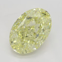 Farebný diamant oval, fancy light žltý, 4,05ct, GIA