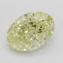 Farebný diamant oval, fancy light žltý, 3,01ct, GIA