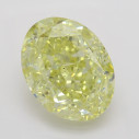 Farebný diamant oval, fancy žltý, 3,04ct, GIA