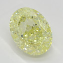 Farebný diamant oval, fancy žltý, 3,07ct, GIA