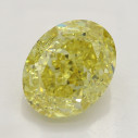 Farebný diamant oval, fancy intense žltý, 2,83ct, GIA