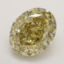 Farebný diamant oval, fancy s nahnedlo žltou farbou, 2,51ct, GIA
