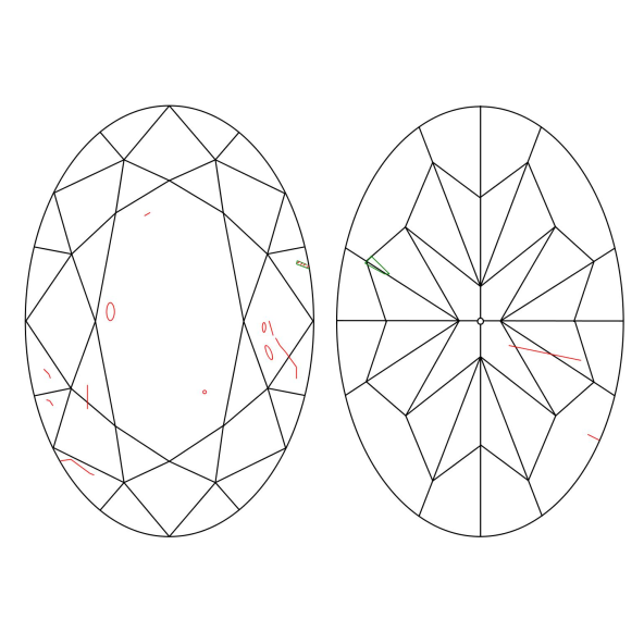 Inkluzie a cistota v prirodnom farebnom diamante oval fancy dark tmavo žltkasto hnedý 1.71 ct SI1 6828800306_T9