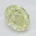 Farebný diamant oval, fancy light žltý, 0,92ct, GIA