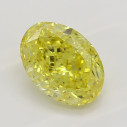 Farebný diamant oval, fancy vivid žltý, 0,92ct, GIA