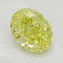 Farebný diamant oval, fancy intense žltý, 0,81ct, GIA