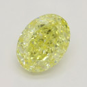 Farebný diamant oval, fancy žltý, 0,71ct, GIA