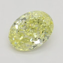 Farebný diamant oval, fancy žltý, 0,51ct, GIA