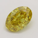 Farebný diamant oval, fancy vivid žltý, 0,52ct, GIA