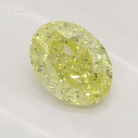 Farebný diamant oval, fancy intense žltý, 0,4ct, GIA